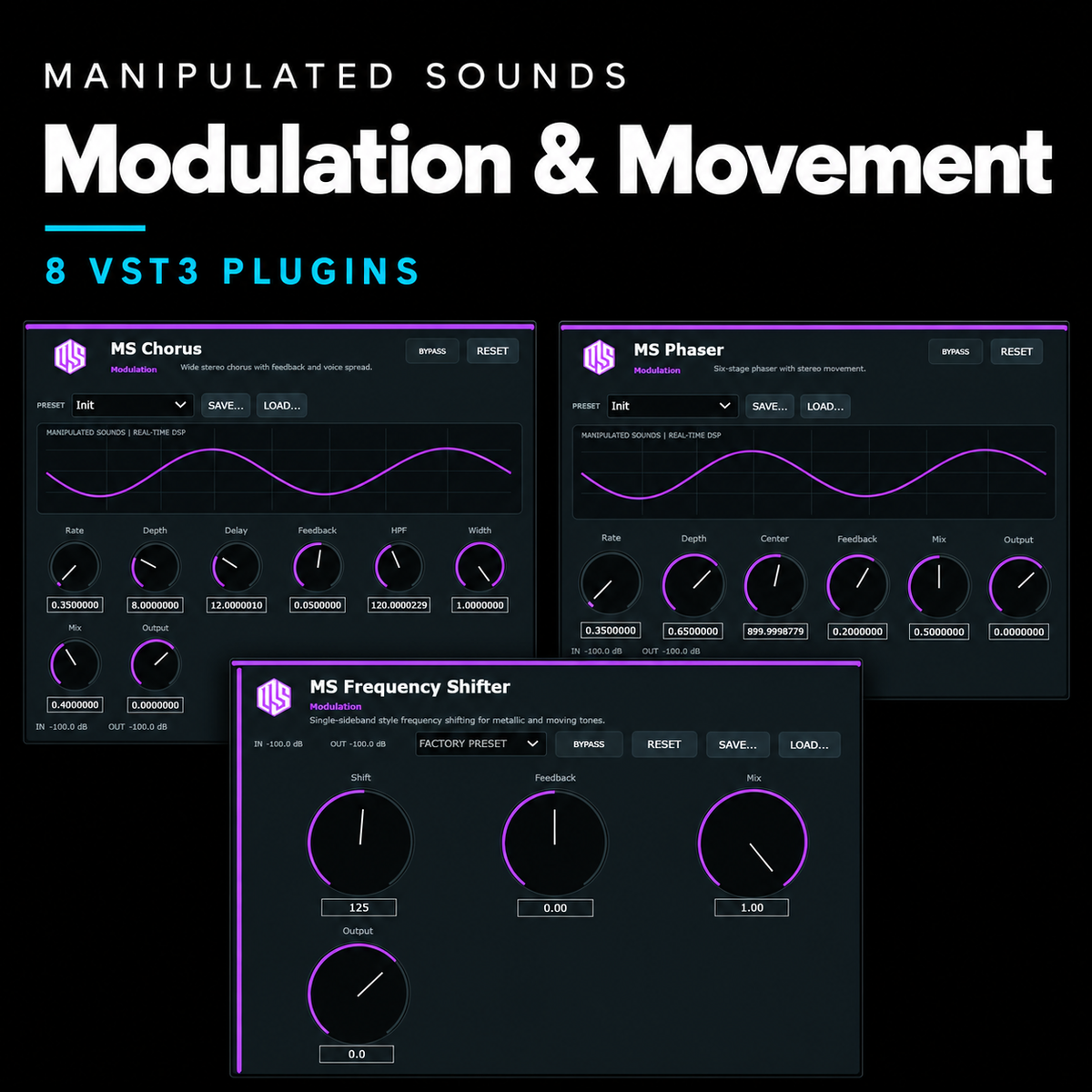 Manipulated Sounds Modulation & Movement - 8 VST3 Plugins