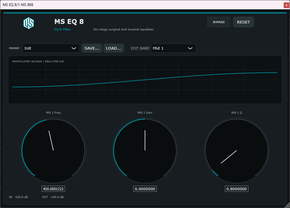 MS EQ 8 - 8-Stage Equaliser VST3 Plugin