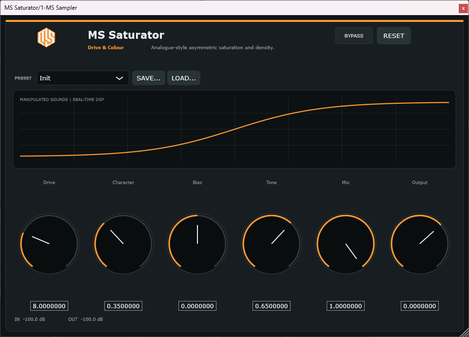 MS Saturator - Harmonic Saturation VST3 Plugin