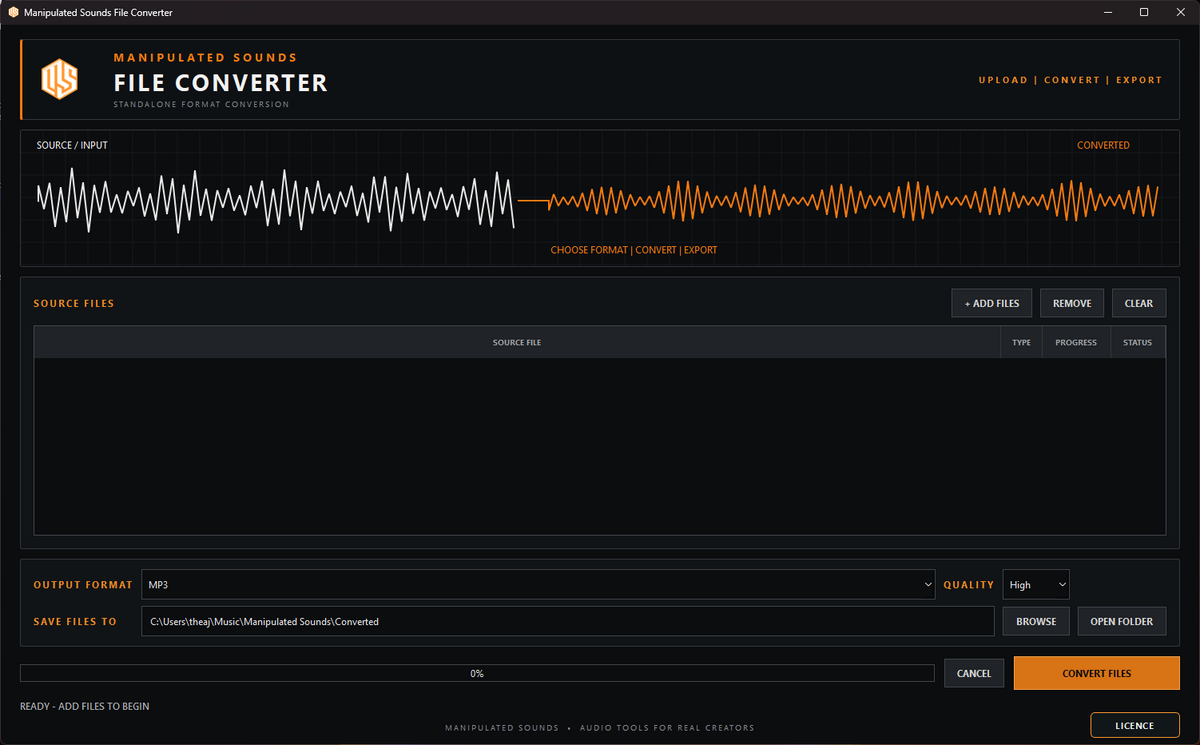 Manipulated Sounds File Converter – Standalone