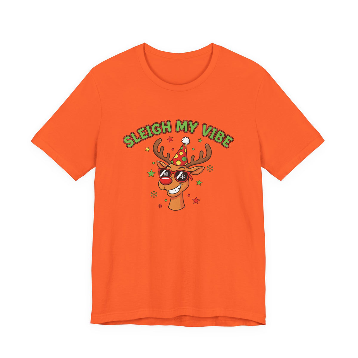 Sleigh My Vibe Reindeer Tee | ugly Christmas sweater party, festive gag tee