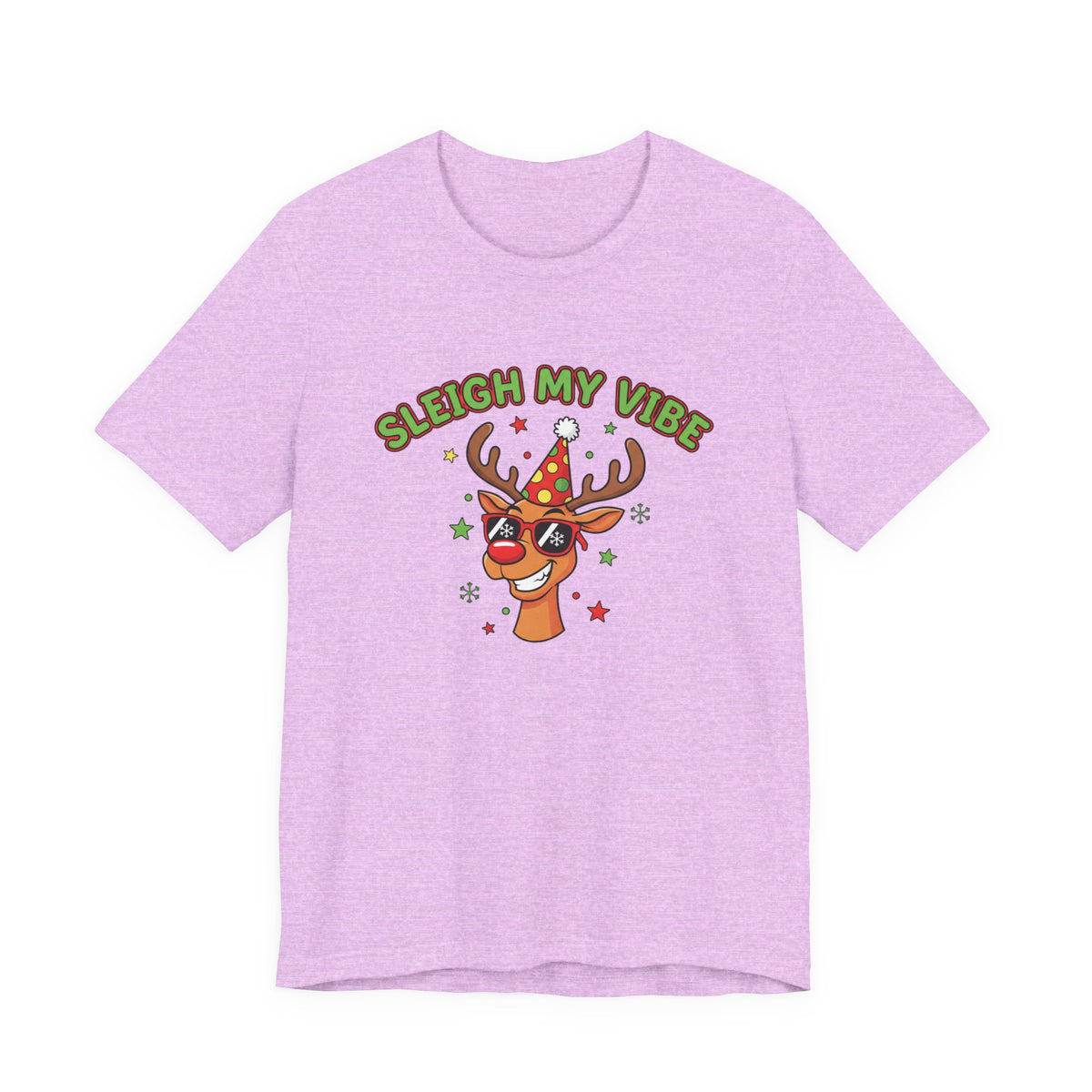 Sleigh My Vibe Reindeer Tee | ugly Christmas sweater party, festive gag tee