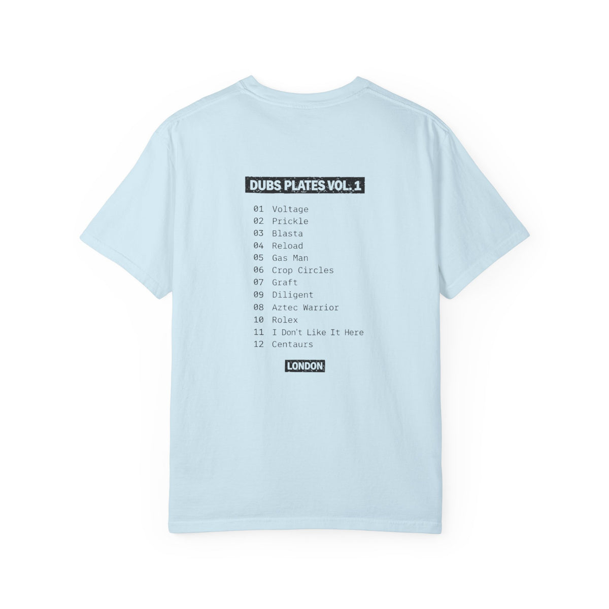 Dubs Plates Vol. 1 | Stacked Logo Tracklist T-Shirt