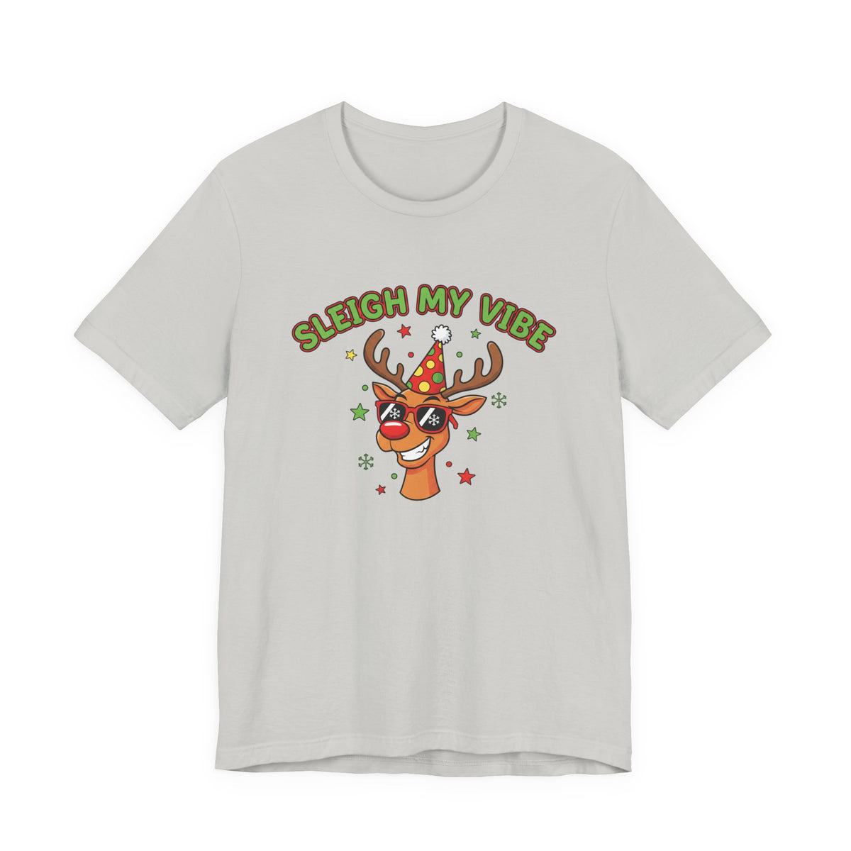 Sleigh My Vibe Reindeer Tee | ugly Christmas sweater party, festive gag tee