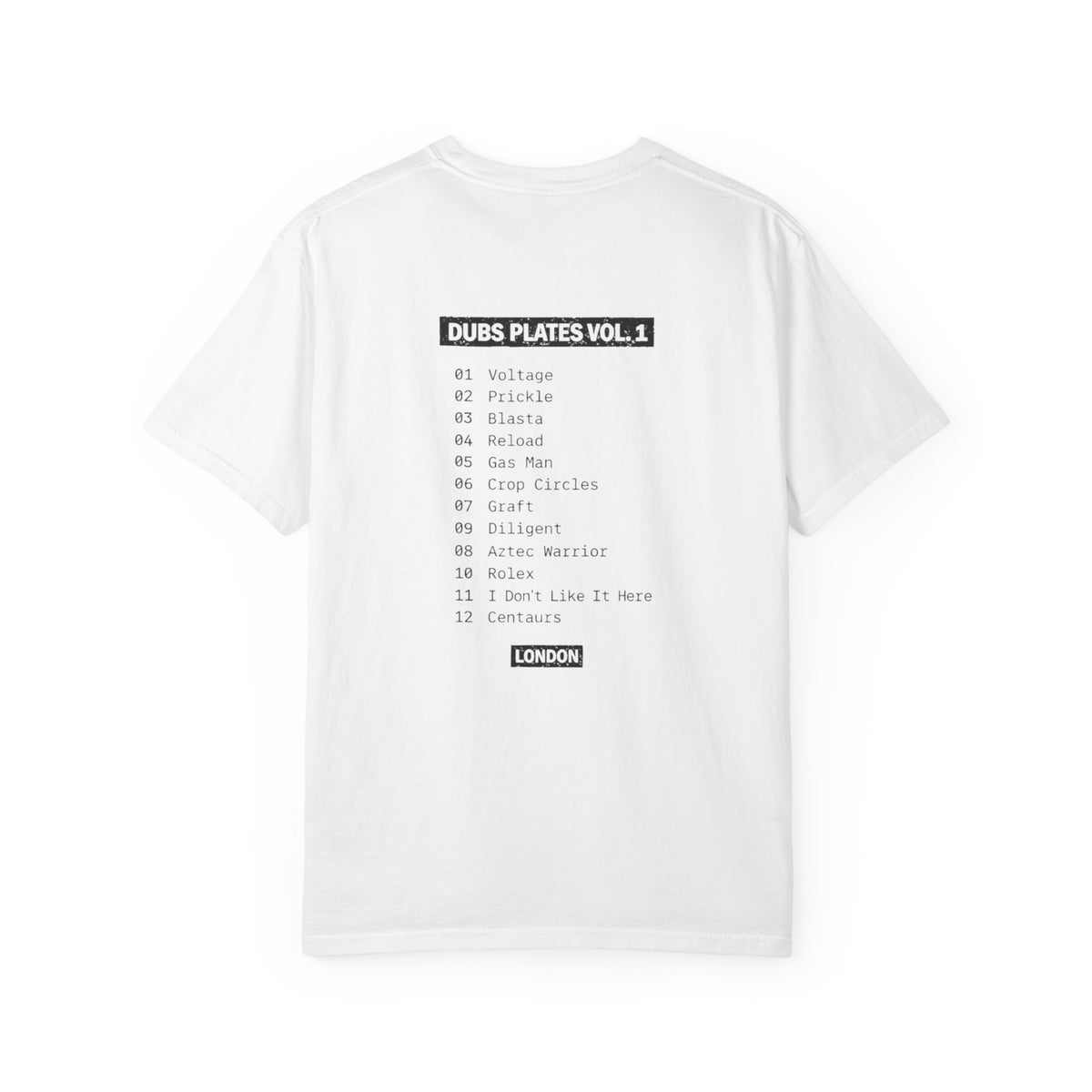 Dubs Plates Vol. 1 | Label Stamp Tracklist T-Shirt