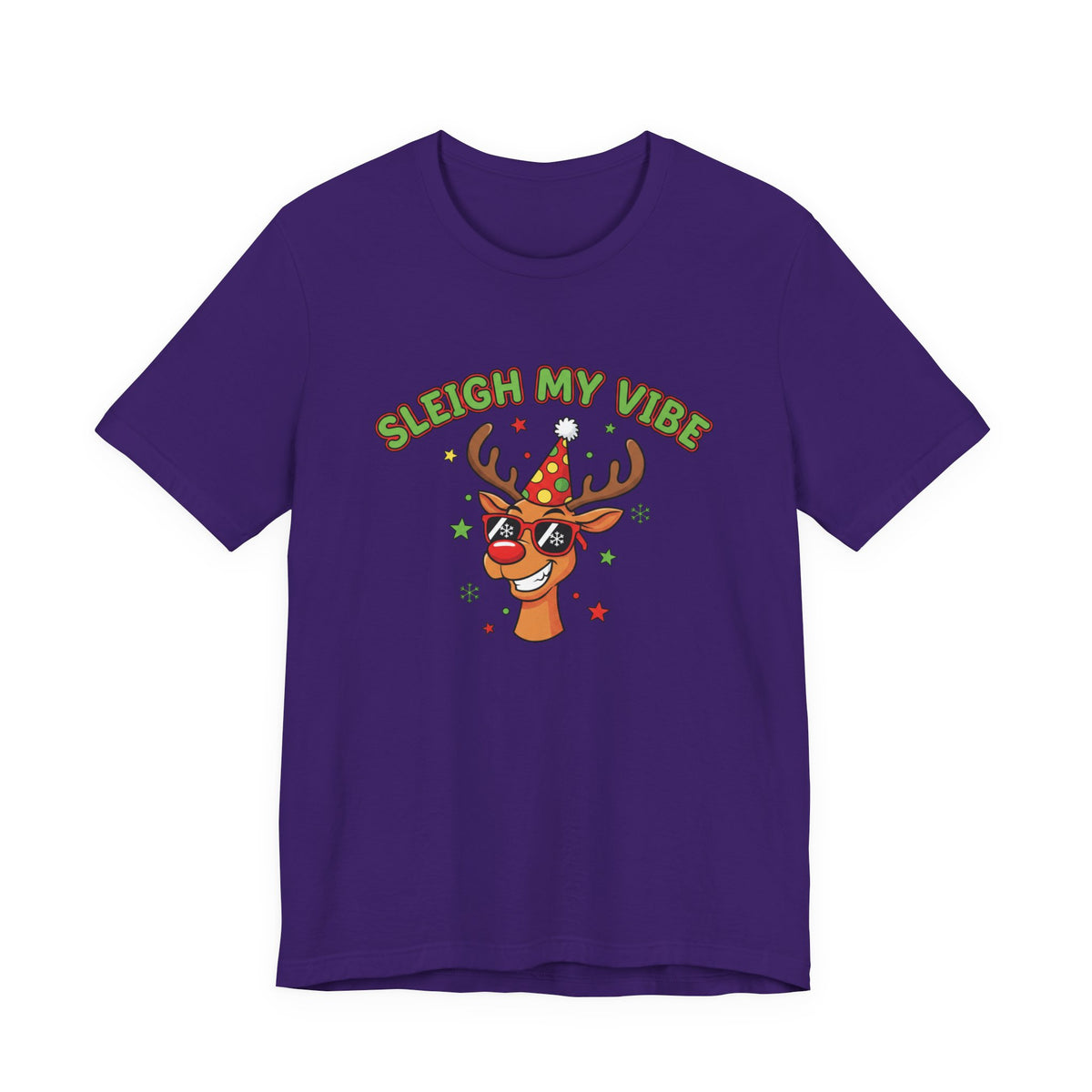 Sleigh My Vibe Reindeer Tee | ugly Christmas sweater party, festive gag tee