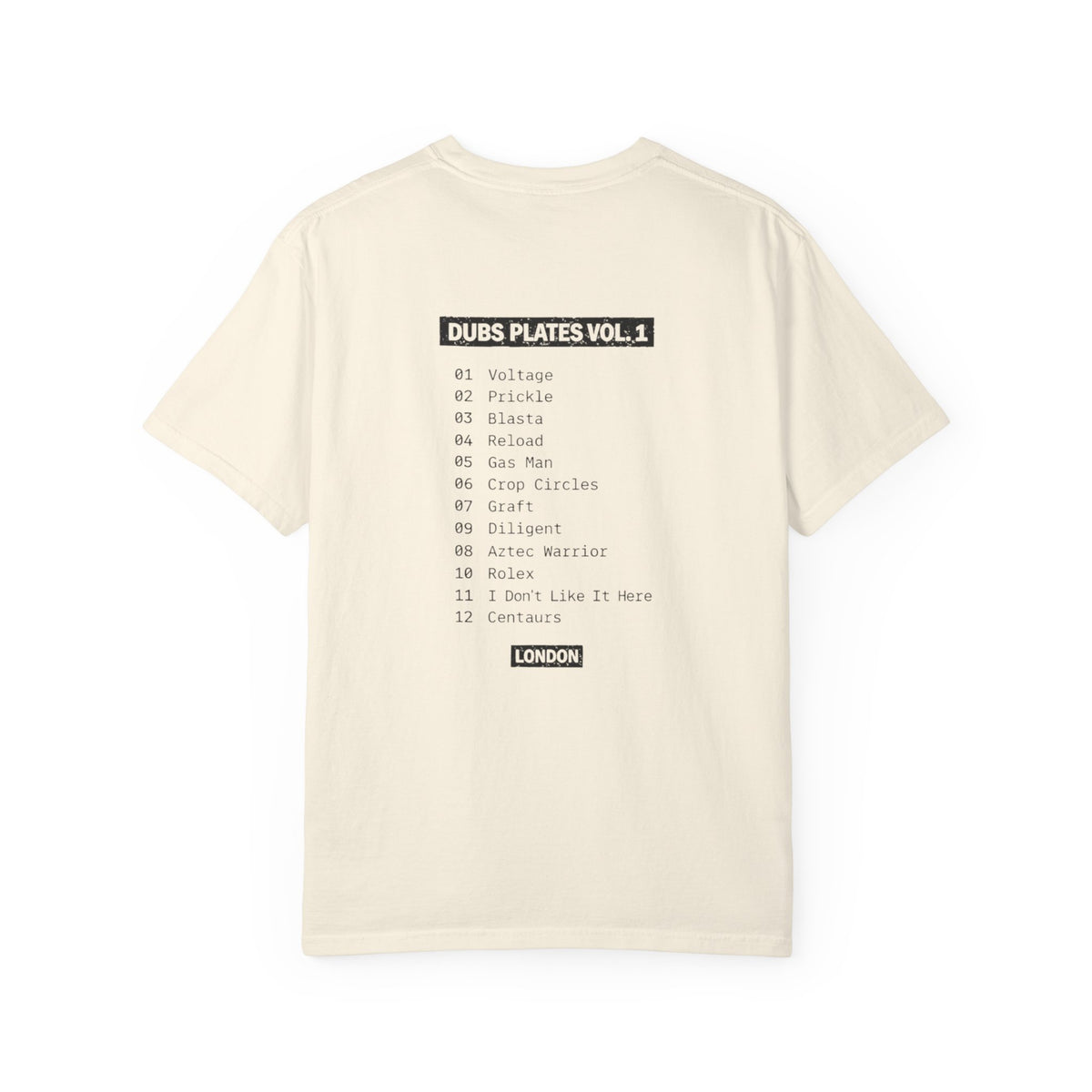 Dubs Plates Vol. 1 | Stacked Logo Tracklist T-Shirt