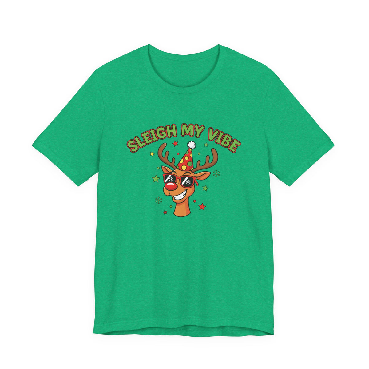 Sleigh My Vibe Reindeer Tee | ugly Christmas sweater party, festive gag tee
