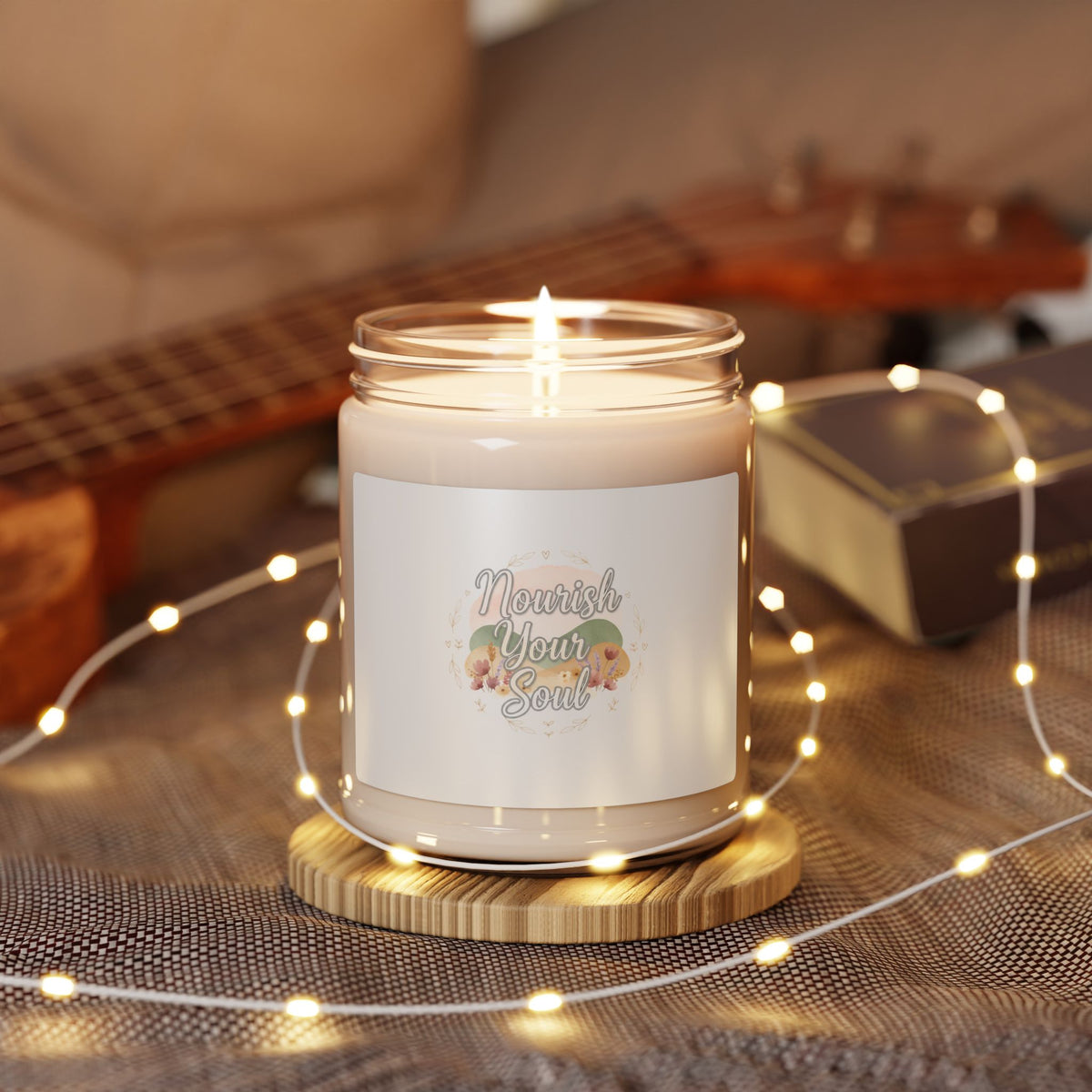Nourish Your Soul Candle | Soy Candle, Mindfulness Affirmation, Wellness Self-Care