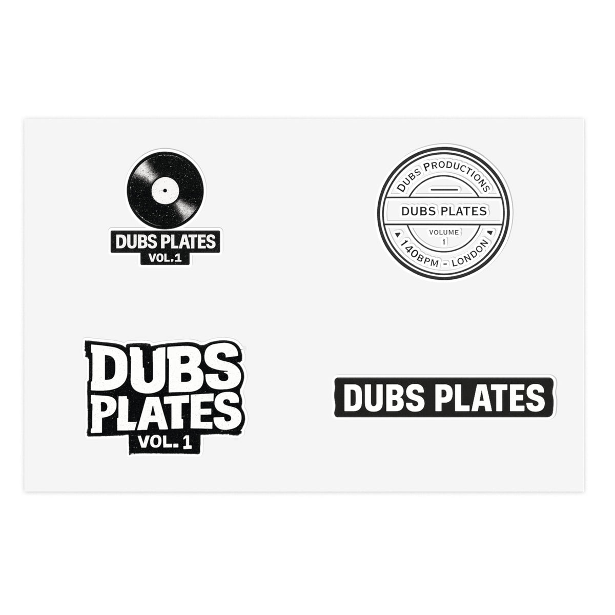 Dubs Plates Vol. 1 | Logo Stickers (4-Pack)