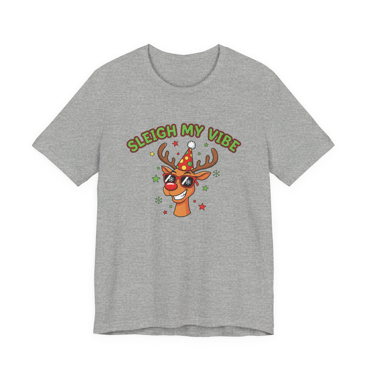 Sleigh My Vibe Reindeer Tee | ugly Christmas sweater party, festive gag tee