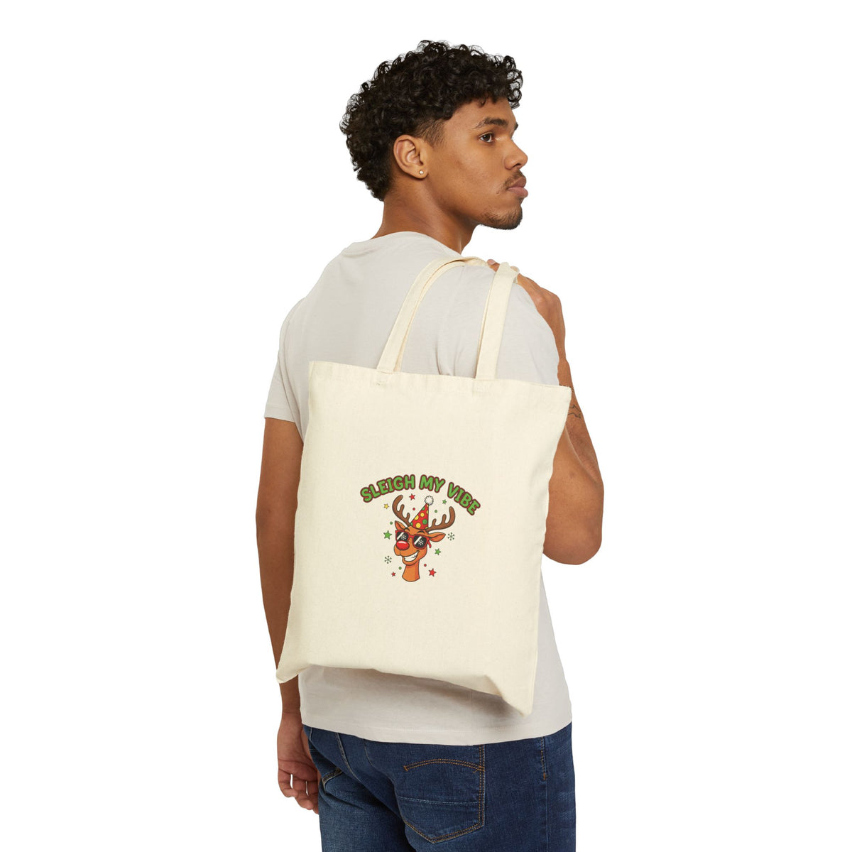 Sleigh My Vibe Tote | Ugly Christmas Sweater Revival, Festive Gag Tote
