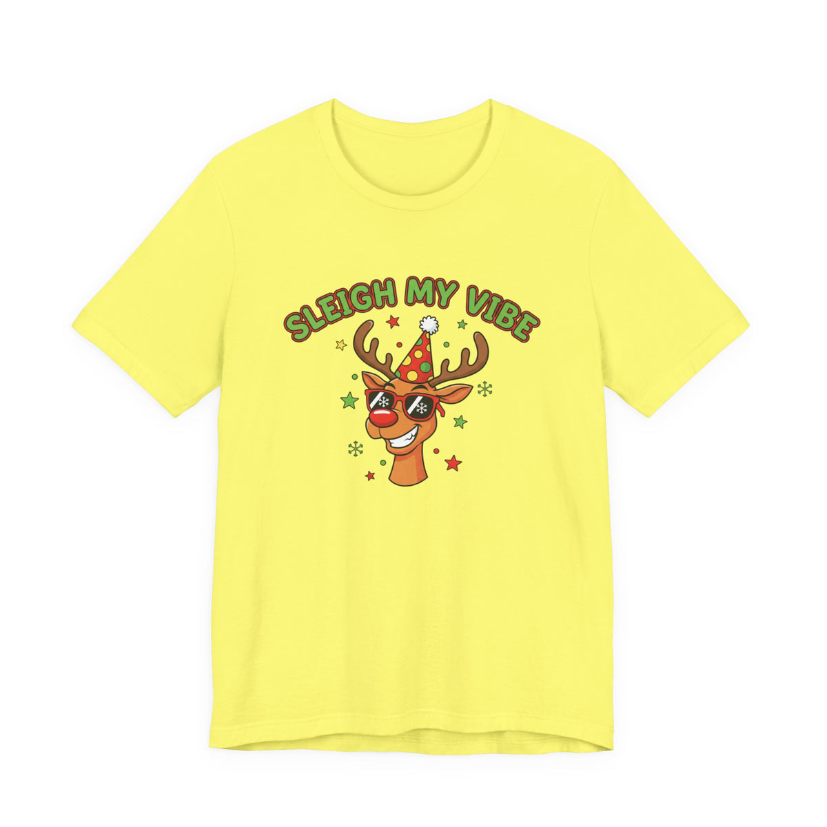 Sleigh My Vibe Reindeer Tee | ugly Christmas sweater party, festive gag tee