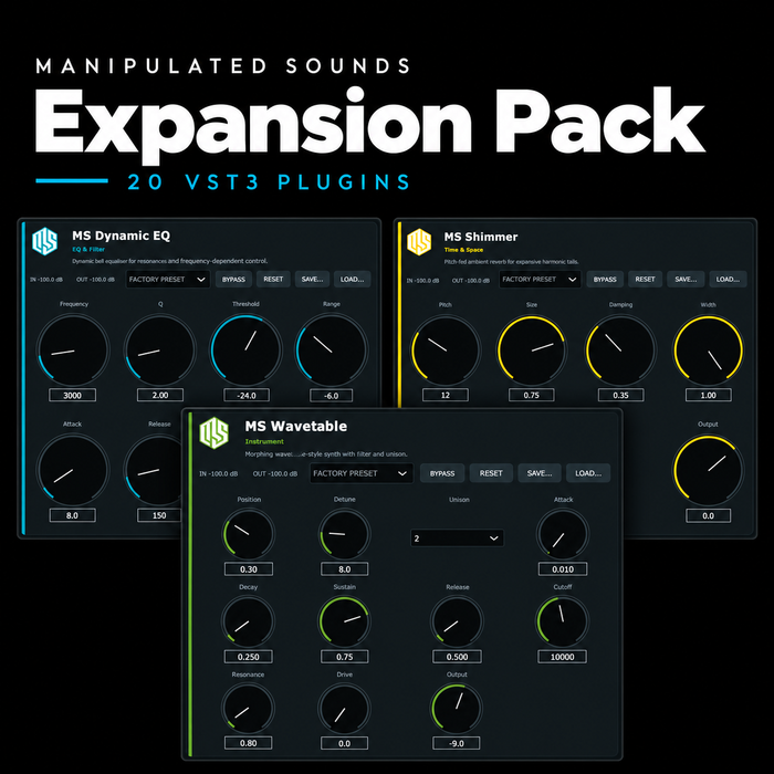 Manipulated Sounds Expansion Pack - 20 VST3 Plugins