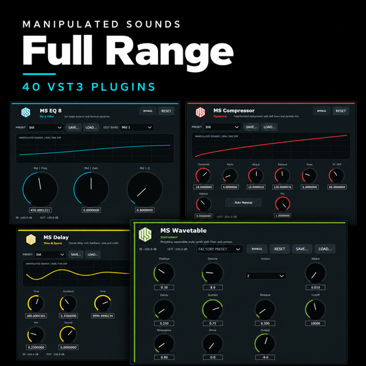 Manipulated Sounds Full Range - 40 VST3 Plugins