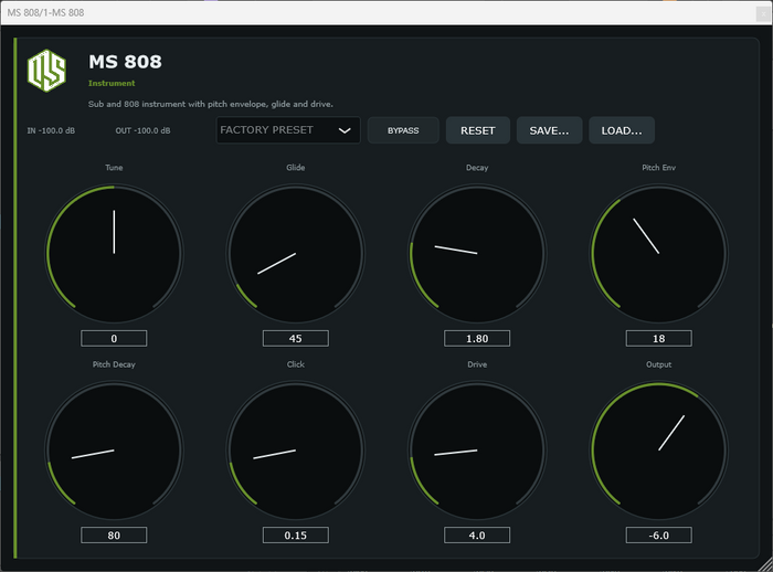 MS 808 - 808 Bass Instrument VST3