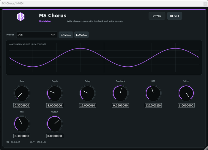 MS Chorus - Stereo Chorus VST3 Plugin