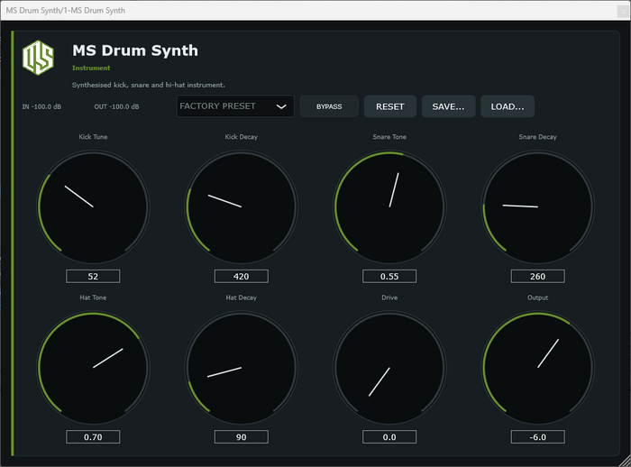 MS Drum Synth - Drum Synthesizer VST3