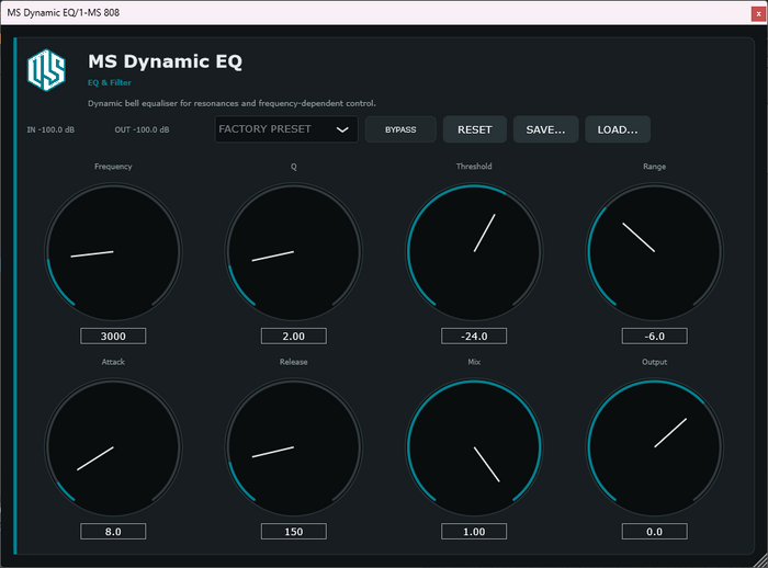 MS Dynamic EQ - Dynamic Equaliser VST3 Plugin