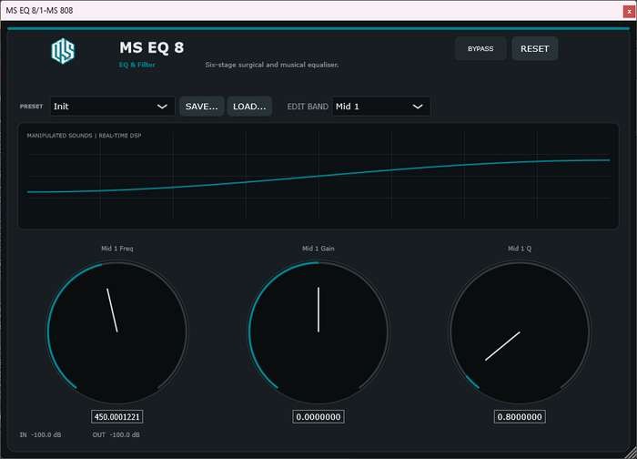 MS EQ 8 - 8-Stage Equaliser VST3 Plugin