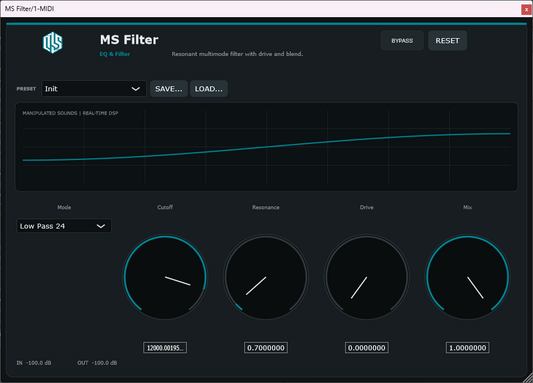 MS Filter - Resonant Multimode Filter VST3 Plugin