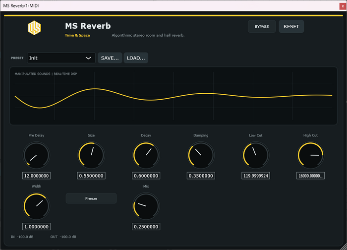 MS Reverb - Reverb VST3 Plugin