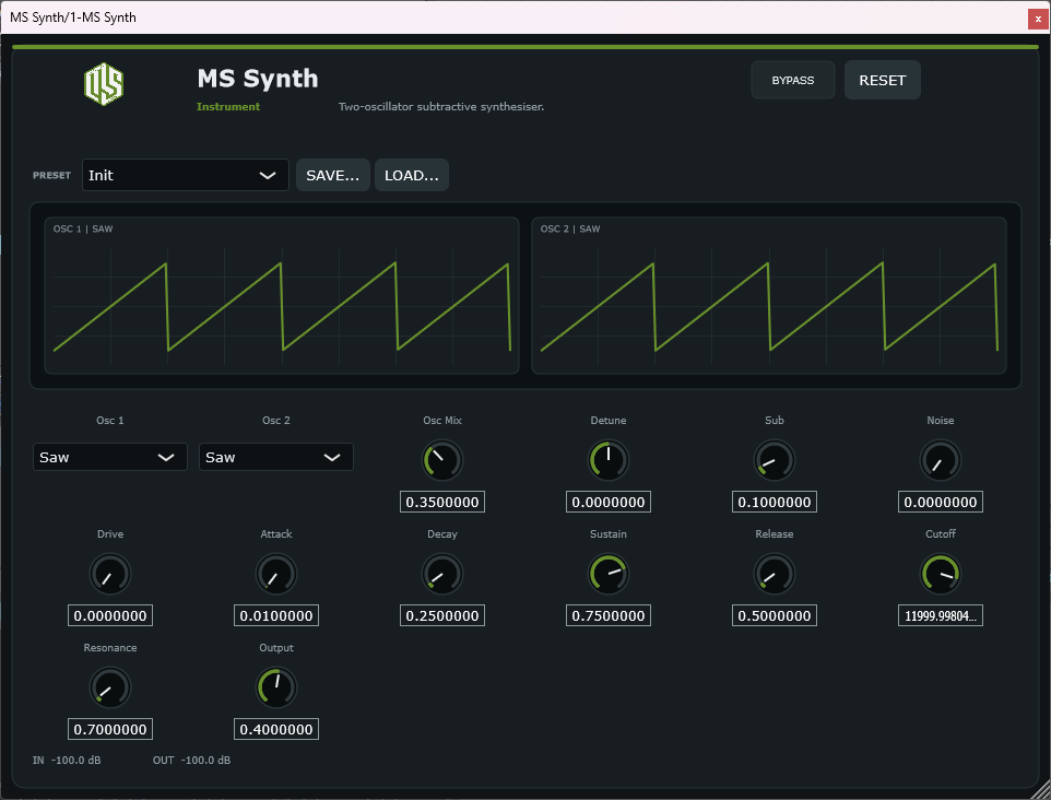 MS Synth - Virtual Analogue Synthesizer VST3