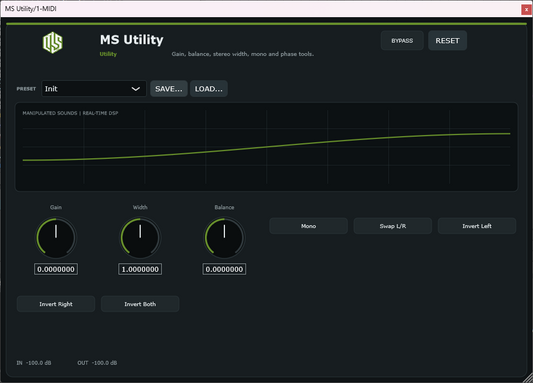 MS Utility - Stereo Utility VST3 Plugin