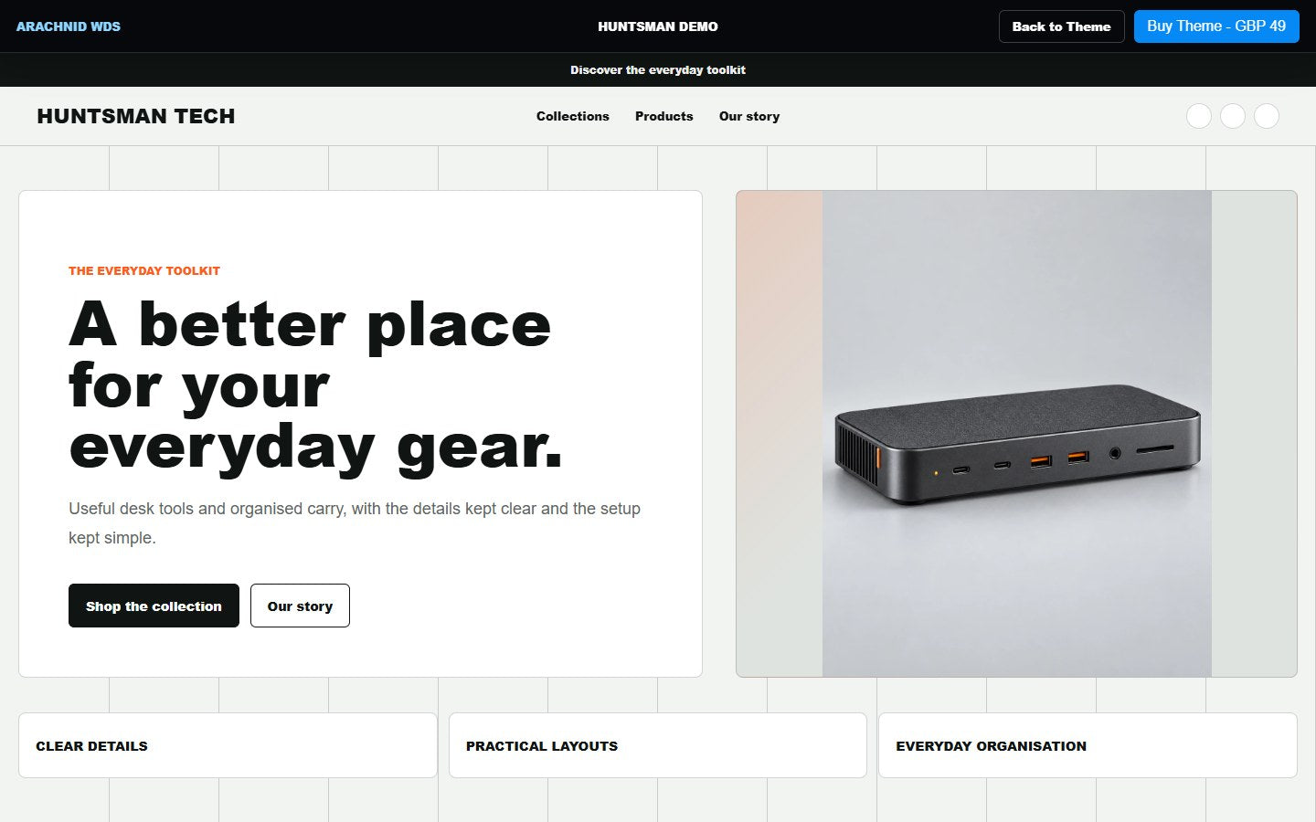 HUNTSMAN storefront demo preview